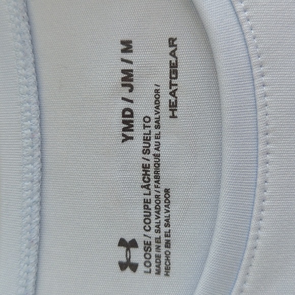 Blue with Purple Print Youth Medium Activewear Shirt - Under Armour - Picture 5 of 7